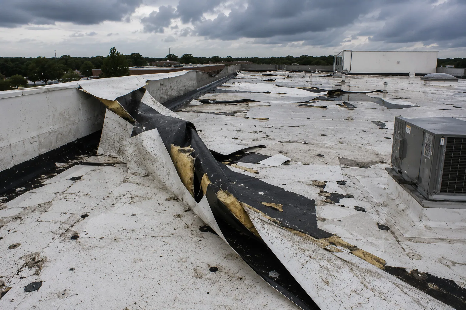 Commercial Wind Damage Roof Repair in Vallejo, CA Commercial Wind Damage Roof Repair in Vallejo, CA